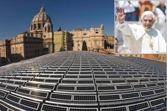 A híres napelem felhasználók listáján többszörösen első XVI. Benedek Pápa